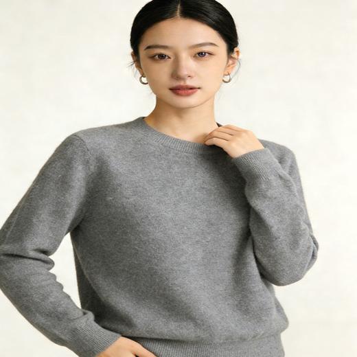 【专供款】金三塔女羊绒套头衫 秋冬新品 基础圆领100%羊绒衫 多色YZFFD701 商品图1