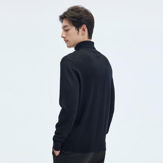 【门店同款&100%绵羊毛】圣得西25年冬季高领毛衫青年男款针织衫 商品图3