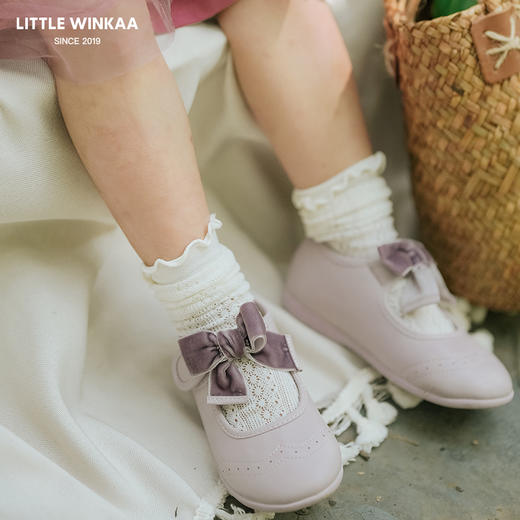 little winkaa布鞋儿童女丝绒公主鞋魔术贴舞蹈鞋宝宝春秋LW33007 商品图4