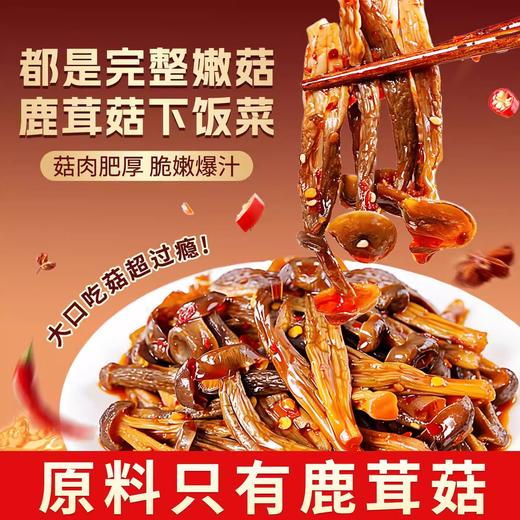 香辣鹿茸菇下饭菜238g 菇肉肥厚 脆嫩爆汁 不添加任何杂菌 商品图0