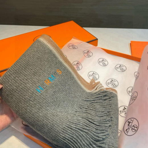 秋冬特惠💰350 爱马仕男女同款高端羊毛针织围巾！可正式，可随意 商品图3