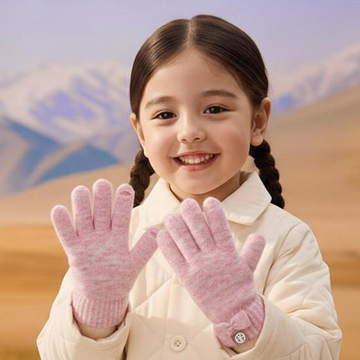 冬季加绒加厚儿童手套4-9岁女童防风加厚保暖手套男童触屏手套女 商品图1
