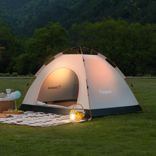 外交官 自动帐篷-米配黑-大号（3-4人）DFJ-112 商品图2