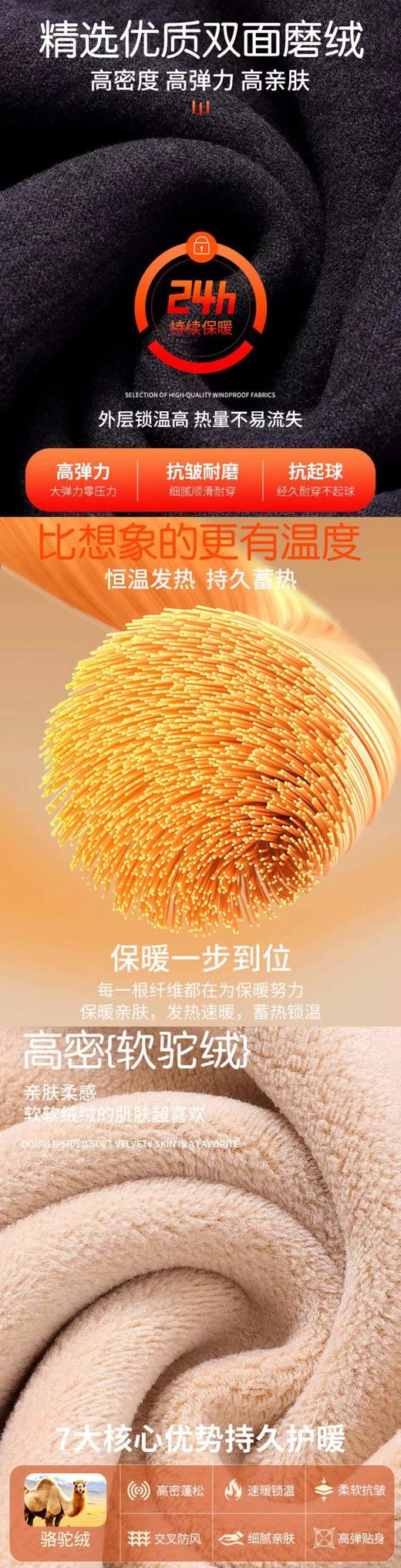 D122472一包2条装女士加绒加厚驼绒保暖裤 商品图14