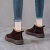 YR 2993羊羔绒高帮棉鞋加绒保暖防滑厚底复古休闲短靴 商品缩略图3