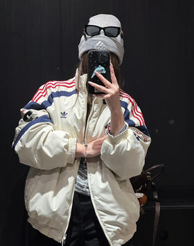 超帅原单三叶草两面穿棉服外套122404