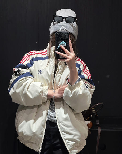 超帅原单三叶草两面穿棉服外套122404 商品图0