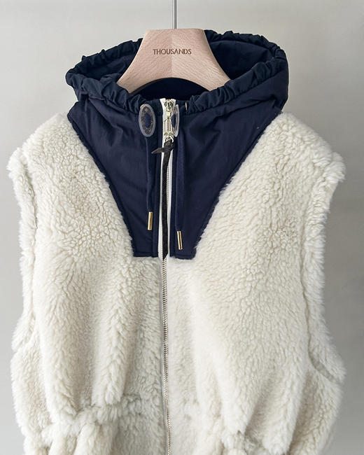 现货 THS-限时 驴家 女士羊羔绒混纺保暖时尚 暖呼呼马甲 BY626 商品图5