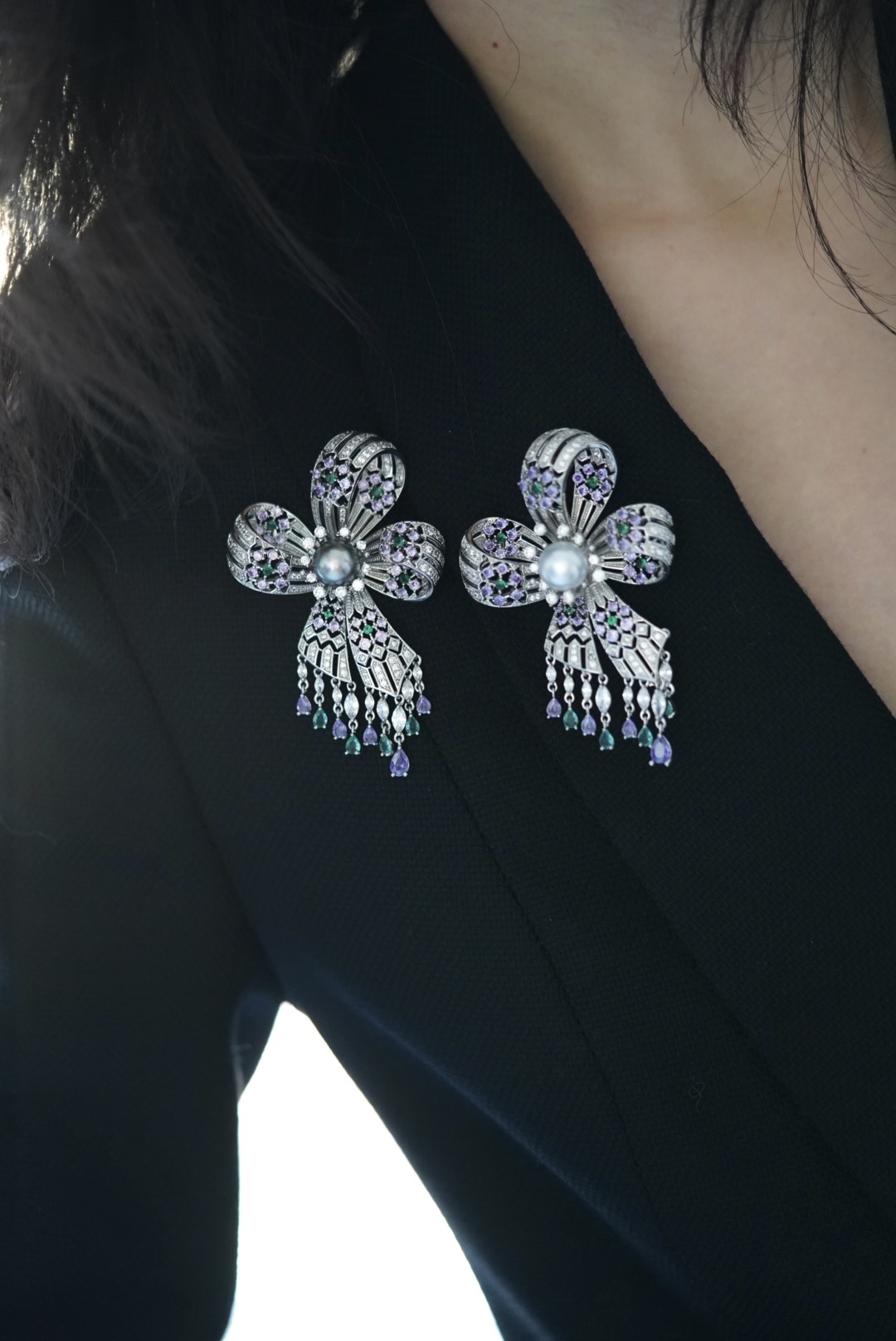 新款-丝带胸花铂金灰/澳白