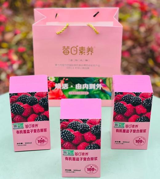 莓日素养有机覆盆子复合原浆!主打有机原料，100%原浆，健康营养满分，富含维生素C成分。独立小盒设计，随身携带超方便，健康生活get! 商品图6