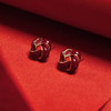 【“红”运相伴  耀启新年】三彩2026新款结形耳钉S925银针法式 商品缩略图3
