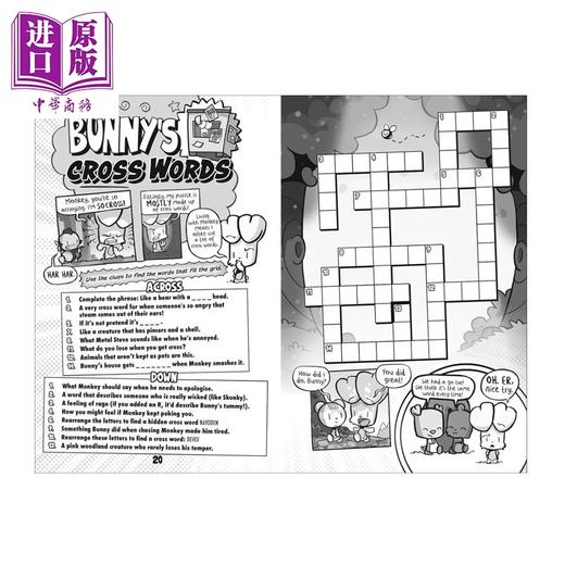 【中商原版】兔子大战猴子衍生书 谜题大世界 Bunny vs Monkey The Whopping World of Puzzles 英文原版 儿童读物 进口 7-9岁 商品图1