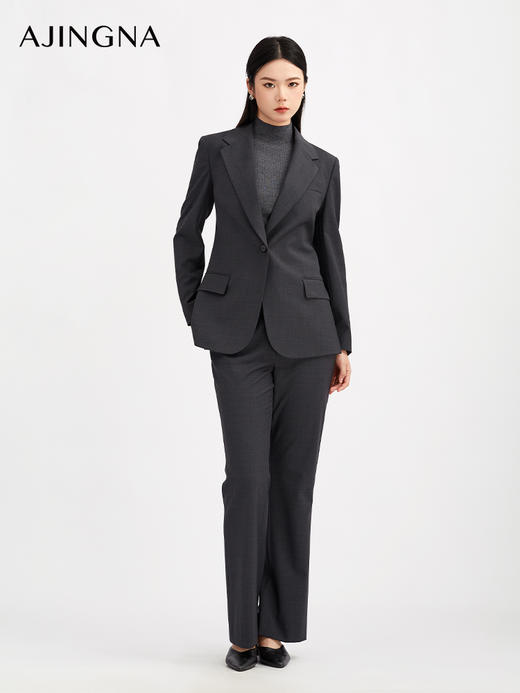 【商场同款】阿菁娜冬季新款多场景西装裤利落专业不刻板羊毛锁温通勤休闲一键切换A30Q110081 商品图4