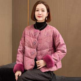 OSL 88K08羽绒服水貂毛袖口90白鹅绒服宽松大码