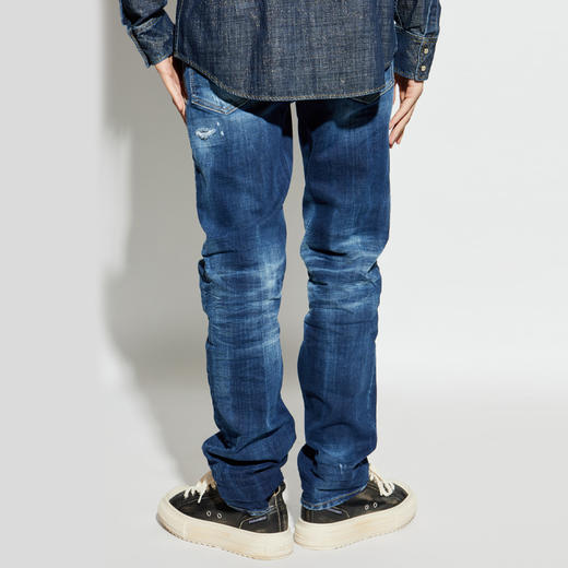 DSQUARED2 男士字母徽标标签休闲牛仔裤 深蓝色 S71LB1628 S30664 470 商品图2