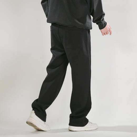 DRONKOO 2025 抽绳前袋前片交叉斜破骨复合绒厚卫裤 商品图3