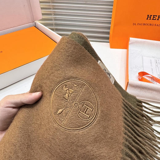 秋冬特惠💰330 爱马仕男女双面围巾 商品图7