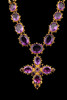 独角鹿西洋古董19世纪欧洲出品十字架造型滚珠卷草纹18K黄金精雕镶嵌可拆卸式紫水晶吊坠项链 商品缩略图6