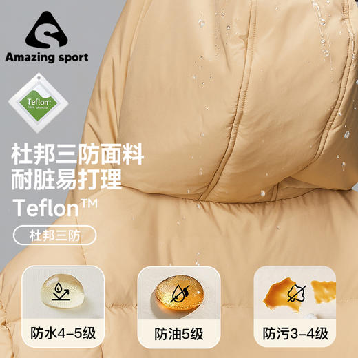 奇动童装【雪花泡芙】儿童保暖羽绒服春秋款白鹅绒儿童中大童外套DER24664 商品图4