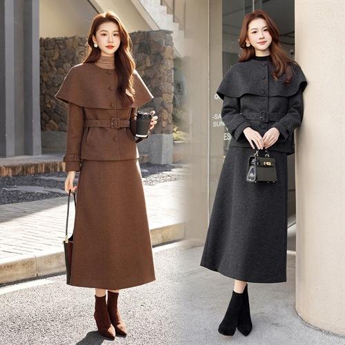 HR ABS25209时尚小香风气质潮流通勤修身套装半身裙 商品图2