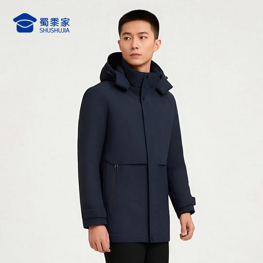 【实付满399送保温杯】【中长款商务通勤三合一风衣外套】户外保暖长袖上衣 连帽宽松休闲羽绒夹克外套WT514 商品图7