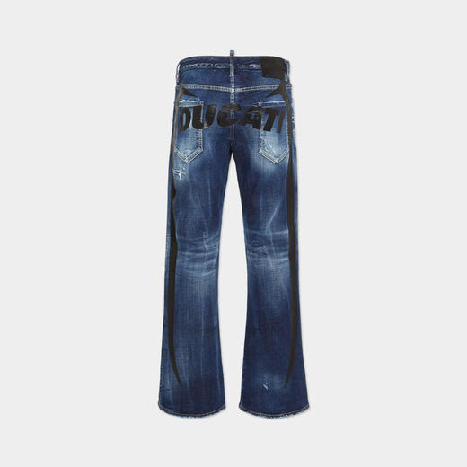 DSQUARED2 男士字母徽标印花棉质休闲牛仔裤 深蓝色 S71LB1705 S30664 470 商品图1