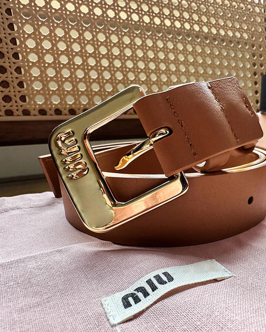 现货 THS-无 缪家 女士纳帕皮金色腰带 女士皮带 2色 CR237 商品图6