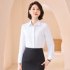罗蒙女士长袖衬衫纯色优雅干练职业商务通勤时尚衬衣女 商品缩略图2