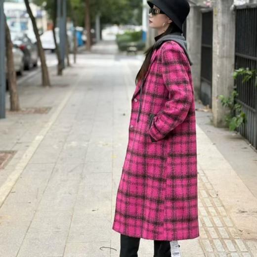 NC格子大版H型毛呢外套50915冬季250354268887 商品图1