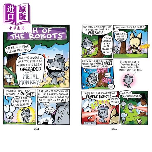 【中商原版】兔子大战猴子07 机器大乱斗 Bunny vs Monkey Machine Mayhem 英文原版 儿童漫画故事书 幽默搞笑故事集 进口童书 商品图3