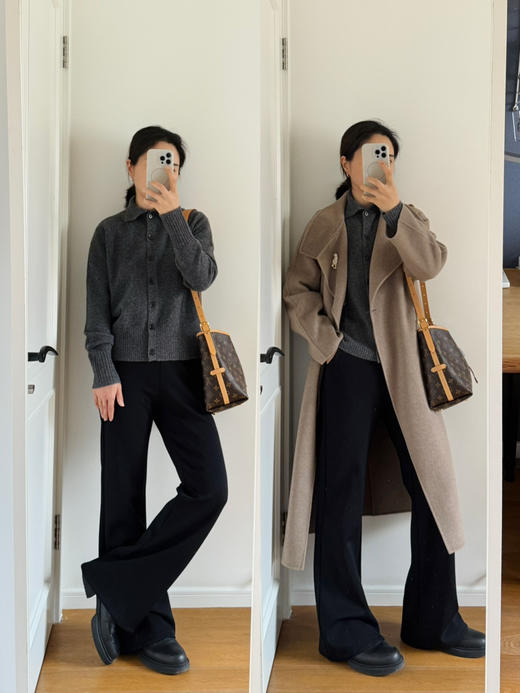 25冬--巨显瘦显腿长弹力罗马加绒喇叭小黑裤【包邮+三天无理由退换】 商品图1