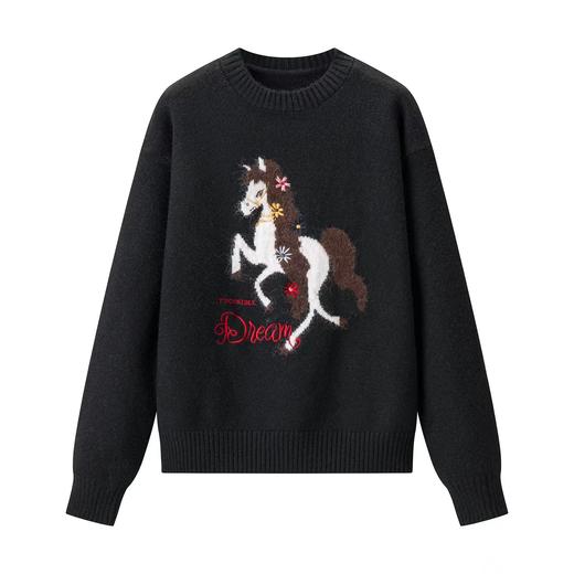 D122473秋冬慵懒风软糯圆领圣诞穿搭加厚毛衣 商品图2