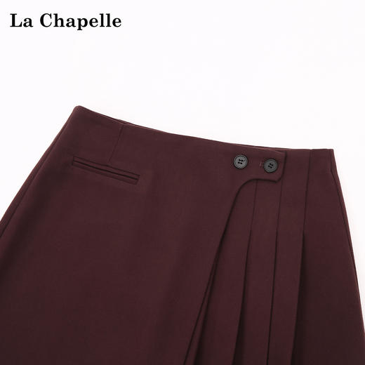 天猫同步【减龄百褶裙】拉夏贝尔/La Chapelle气质高腰A字短裙~设计感显瘦遮胯百褶裙 商品图5