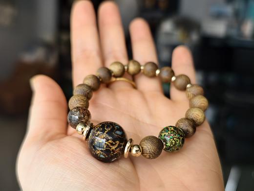 【12.26日开团】设计款高品质沉香文玩手串（独家设计艺术饰品）水晶 沉香 商品图9