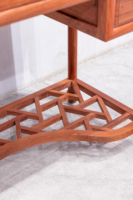 红桥红  家具严选  缅甸花梨(大果紫檀）  【98 三翻盖 梳妆台 两件套】 商品图5