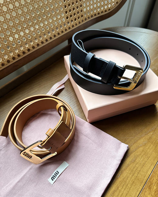 现货 THS-无 缪家 女士纳帕皮金色腰带 女士皮带 2色 CR237 商品图0