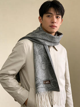 秋冬特惠💰350 爱马仕 巴黎时装展商务男士女士羊毛围巾