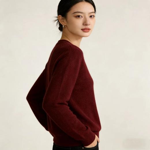 【专供款】金三塔女羊绒套头衫 秋冬新品 基础圆领100%羊绒衫 多色YZFFD701 商品图3