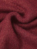 秋冬松弛感穿搭 酒红细闪肌理圆领宽松毛衣 微透光泽感休闲长袖针织上衣 商品缩略图4