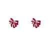 【“红”运相伴  耀启新年】三彩2026新款蝴蝶结耳钉S925银针植绒 商品缩略图3