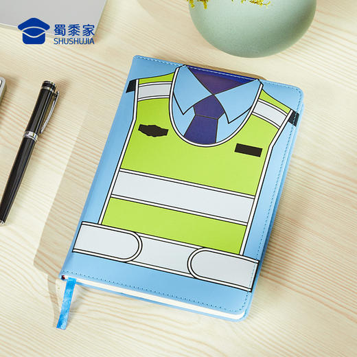 【实付满199送钥匙扣】【反光背心笔记本】PU封面笔记本办公用日记本加厚记事本 商品图1