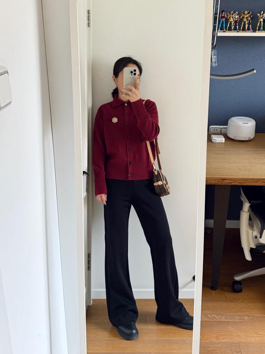 25冬--巨显瘦显腿长弹力罗马加绒喇叭小黑裤【包邮+三天无理由退换】 商品图2