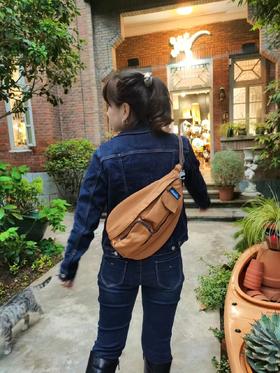 KAVU小号帆布水滴斜背单肩胸包 男女潮包多拉链口袋户外休闲百搭水滴包 4L