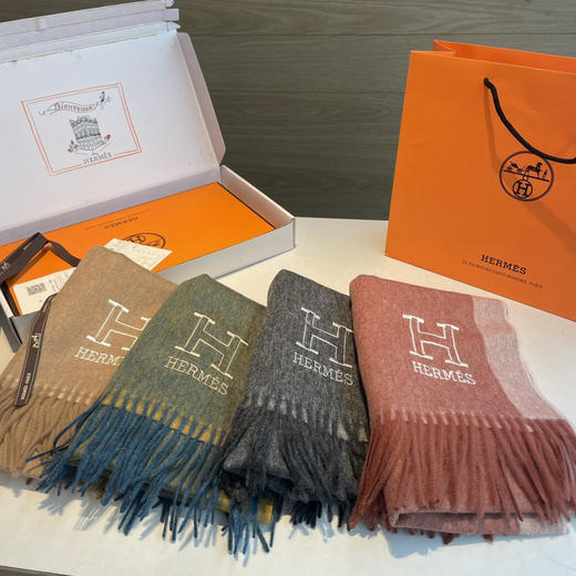 秋冬特惠💰330 爱马仕男女同款双面围巾 商品图4