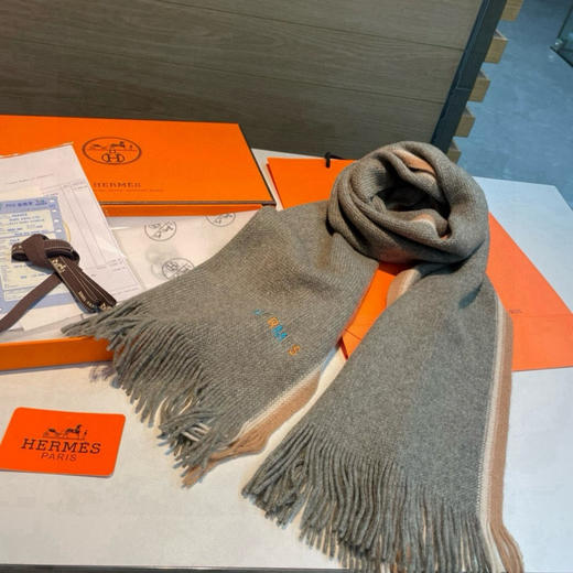 秋冬特惠💰350 爱马仕男女同款高端羊毛针织围巾！可正式，可随意 商品图8