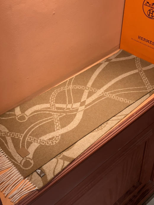 秋冬特惠💰350 爱马仕 巴黎时装展商务男士女士羊毛围巾 商品图6