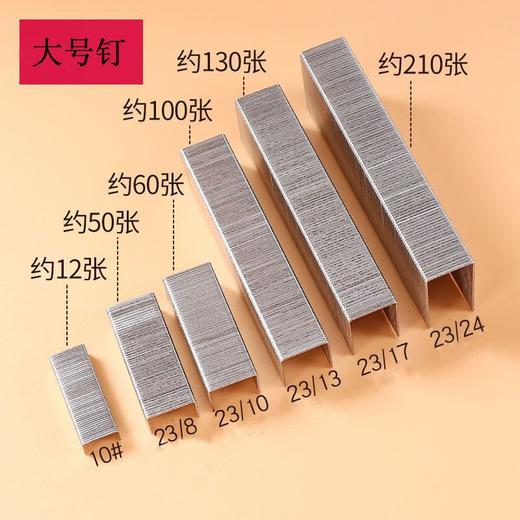 【买就送！送1000枚书钉】重型订书机 办公大号 学生省力订书器 厚层加长大型钉布 财务办公用张 商品图5