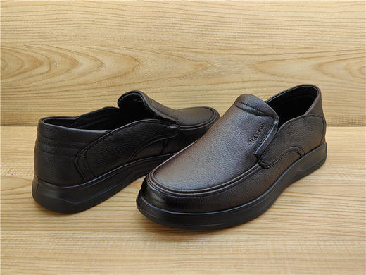 豪行2024年冬季新品商务休闲真皮加绒软底男棉鞋14412709 商品图4