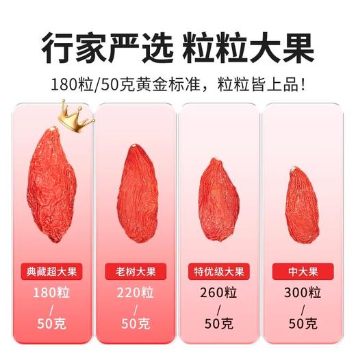 正宗宁夏大颗粒红枸杞250g 树上自然熟 颗颗轻盈饱满 商品图3