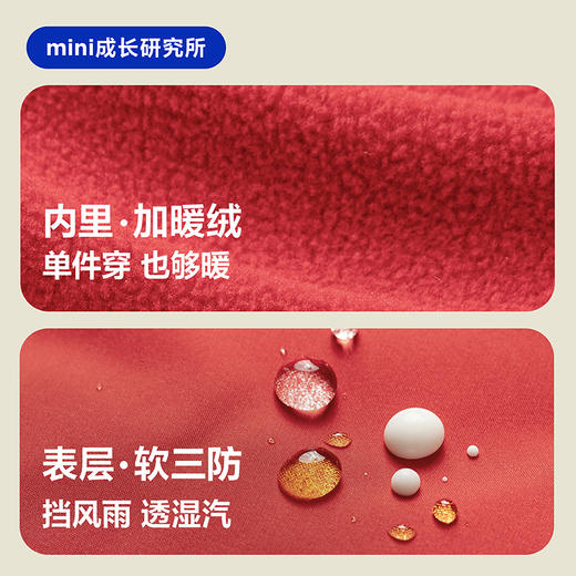 【小软皮】迷你巴拉巴拉男女童三合一外套宝宝抗静电外衣新年冬季 商品图2